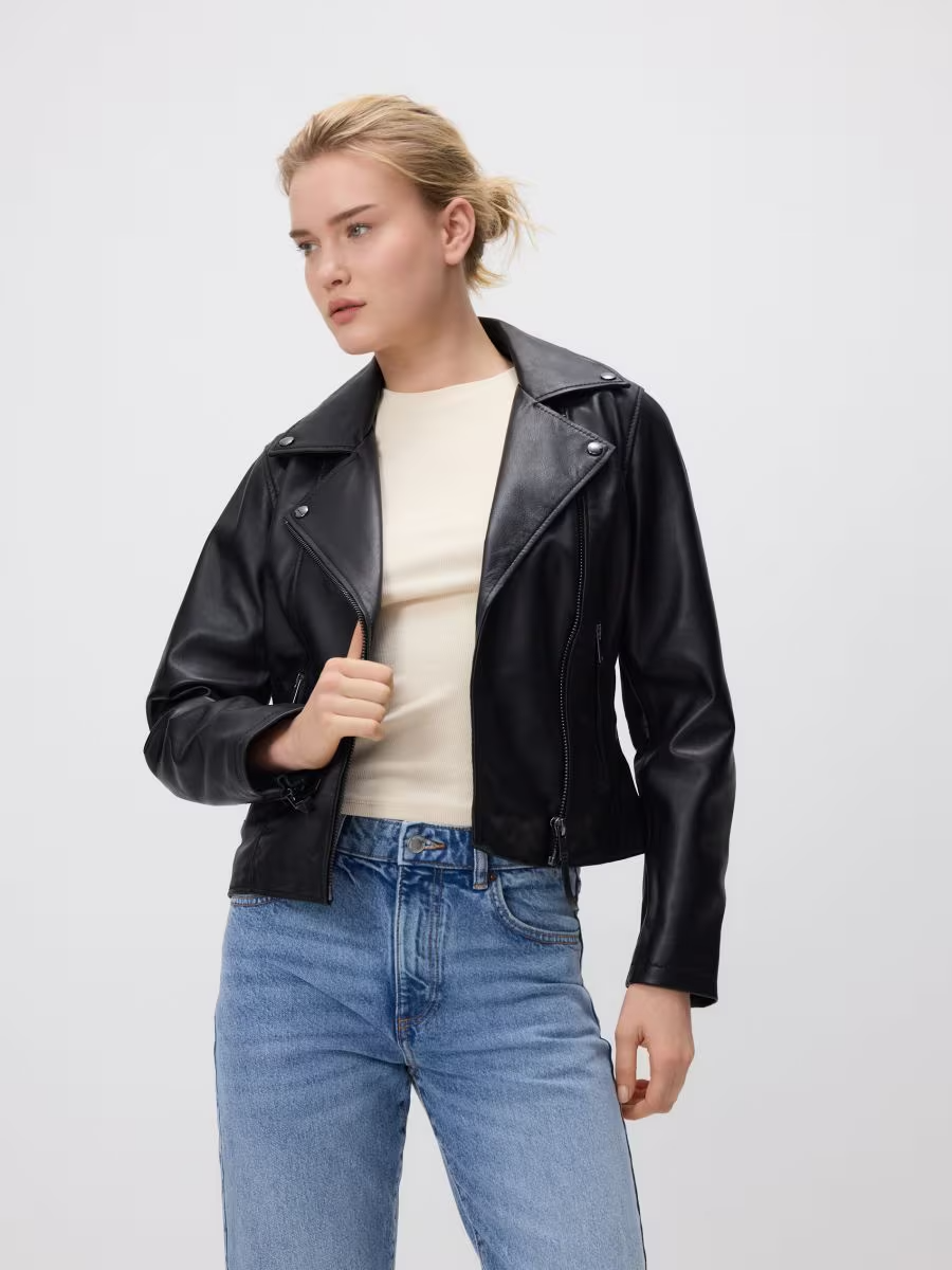 Veste motarde en cuir