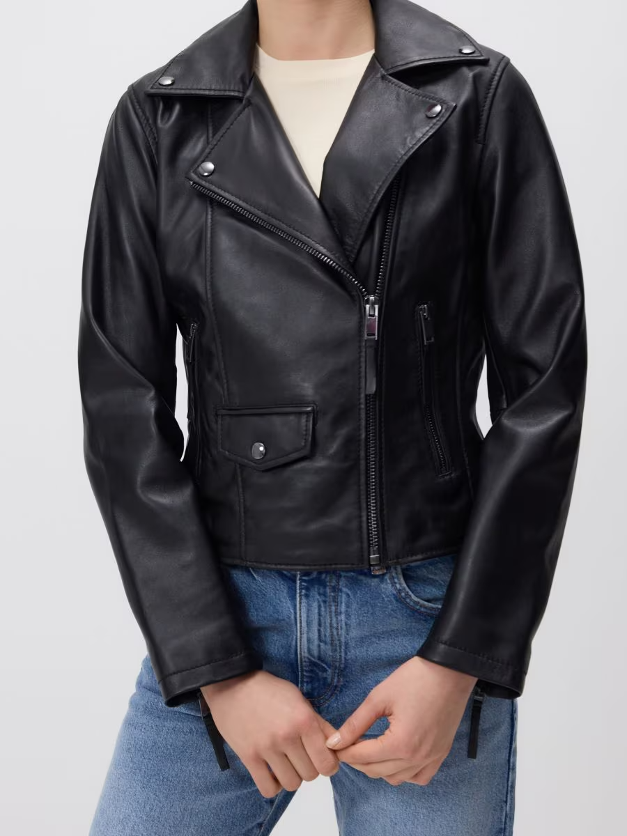 Veste motarde en cuir